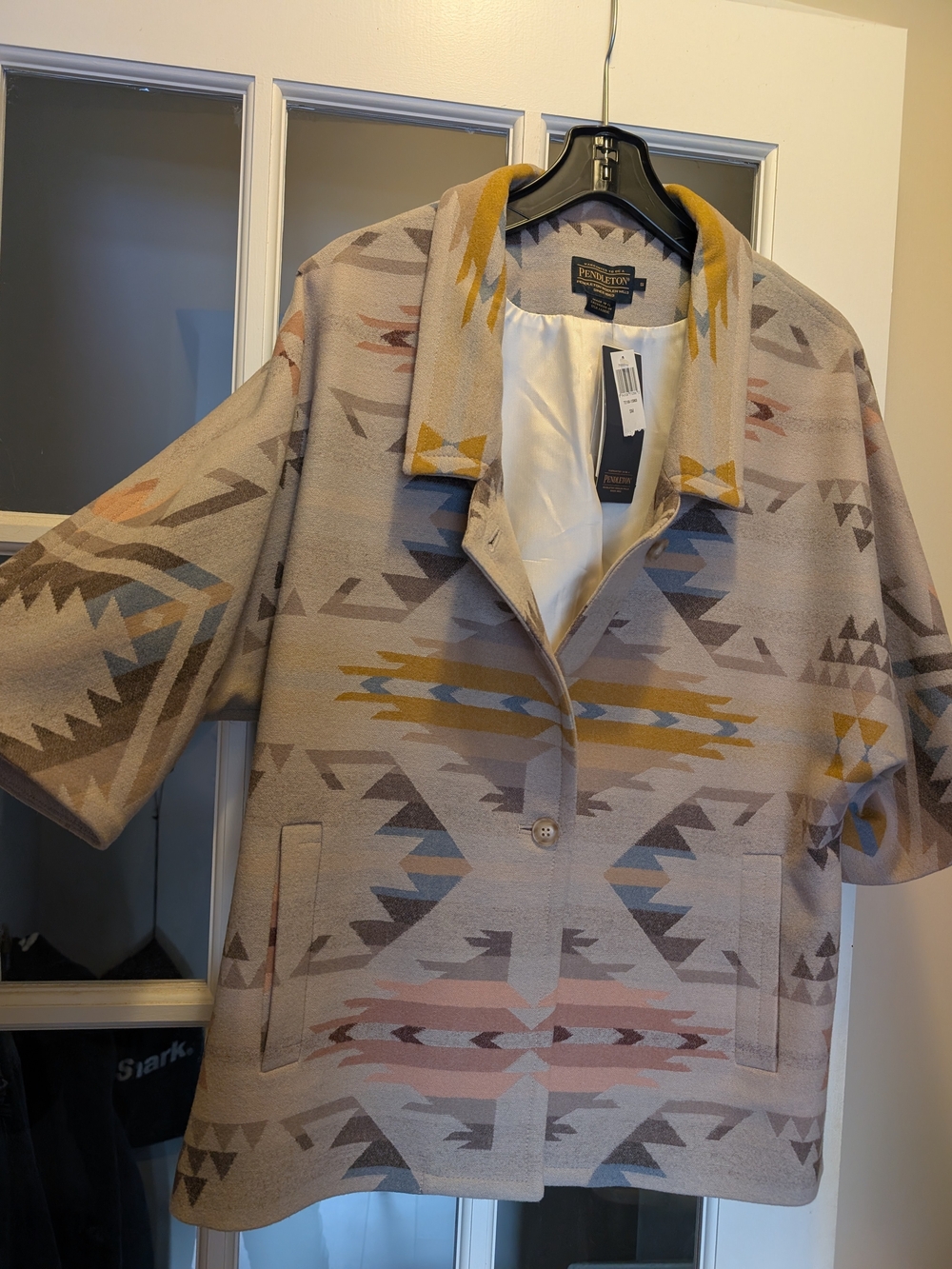 Pendleton Sand Navajo Pattern Short Coat - Picture 2 of 8